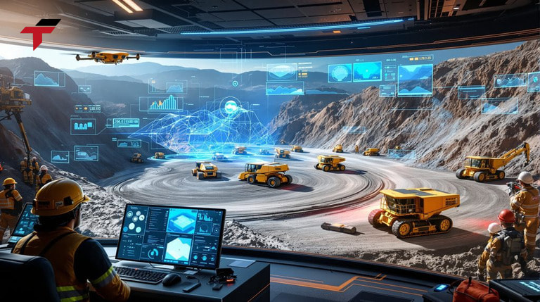 Automated mining relies on a combination of technologies, sensors, and control systems